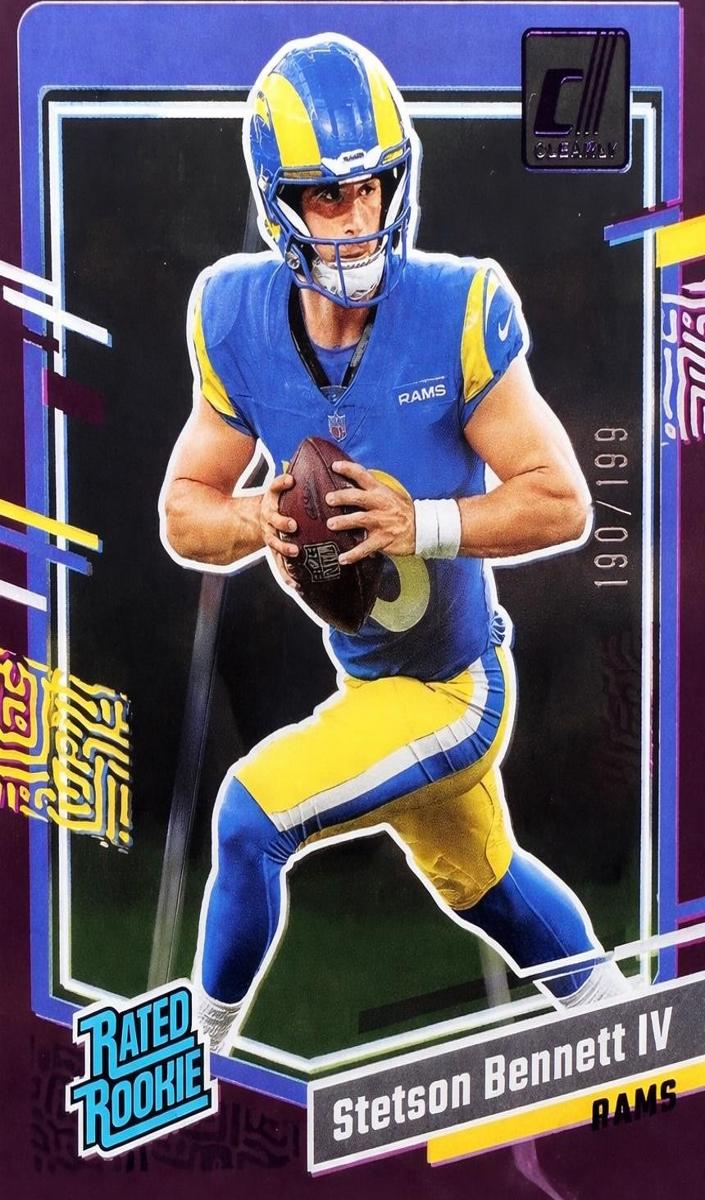 2023 Panini Clearly Donruss Football Purple Stetson Bennett IV #83