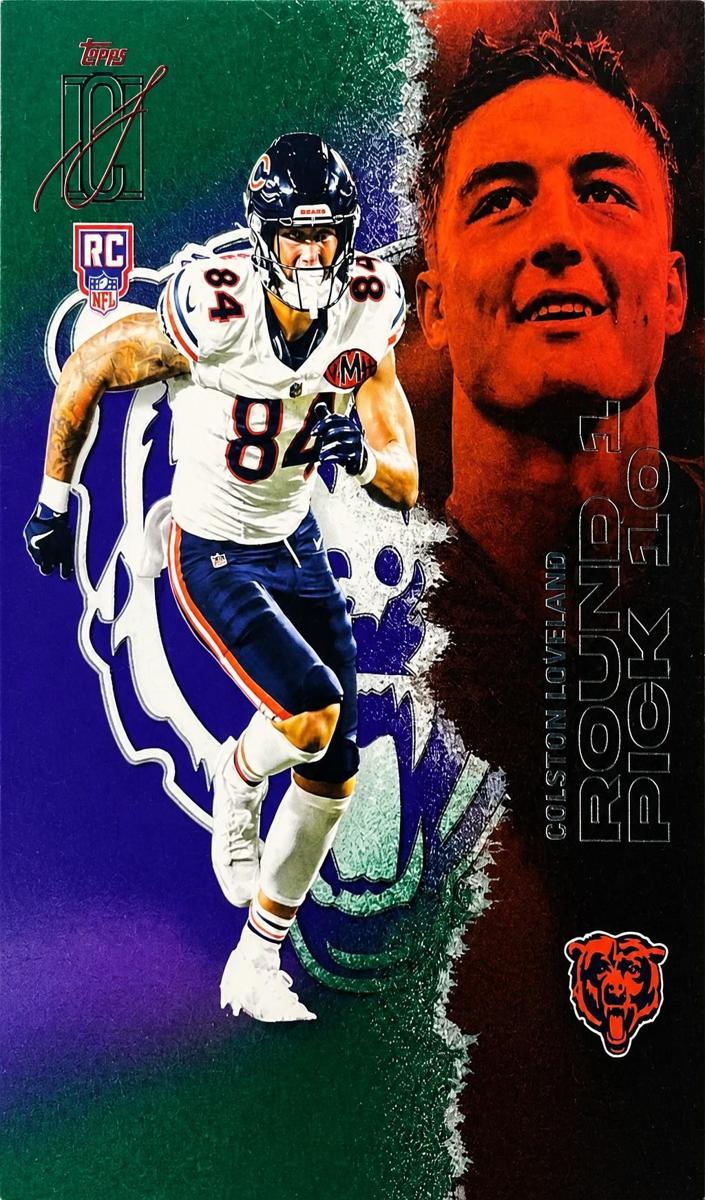 2025 Topps Signature Class Football Green and Purple Colston Loveland #113