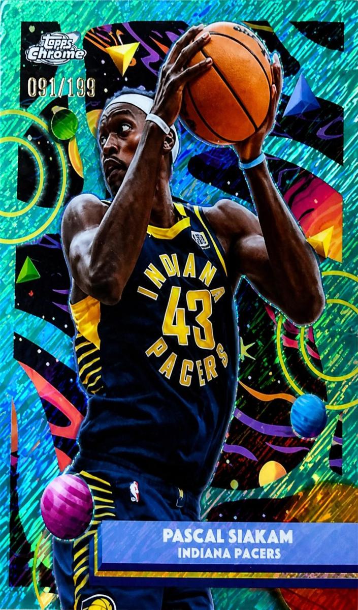 2025 Topps Cosmic Chrome Basketball Aqua Equinox Refractor Pascal Siakam #46