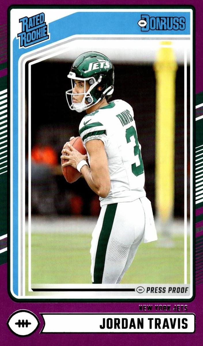 2024 Panini Donruss Football Press Proof Purple Jordan Travis #349