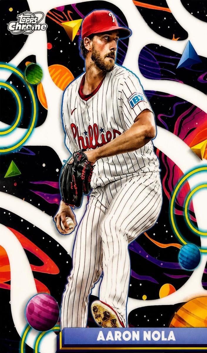 2025 Topps Cosmic Chrome Baseball White Hole Refractor Aaron Nola #111