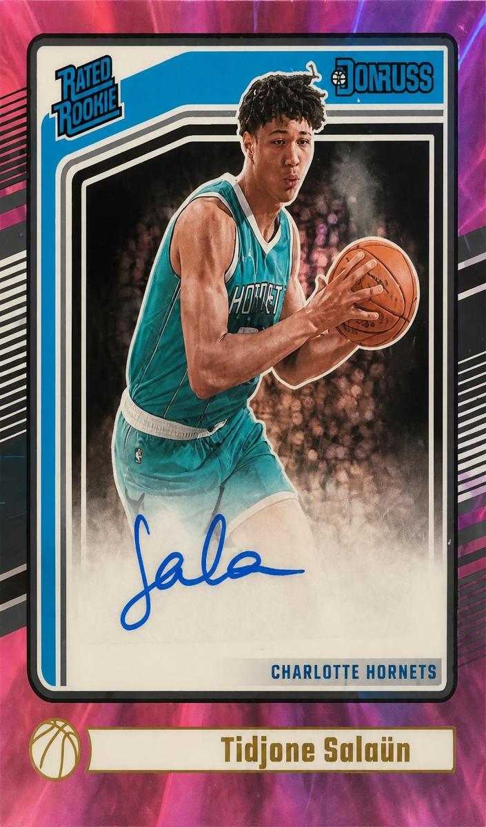 2024 Panini Donruss Basketball Holo Pink Laser Tidjane Salaun #252