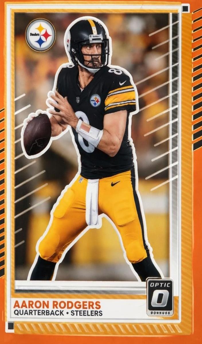 2025 Donruss Optic Football Orange Aaron Rodgers #75