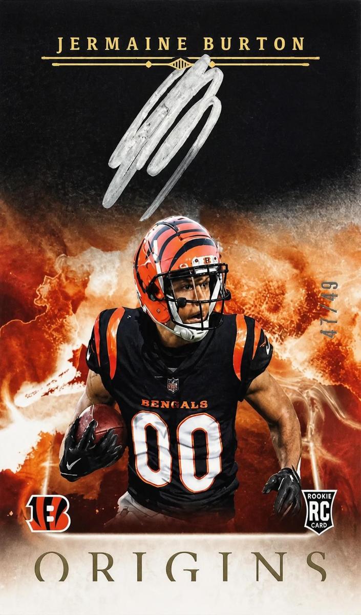 2024 Panini Origins Football Silver Ink Jermaine Burton #OA-JBO