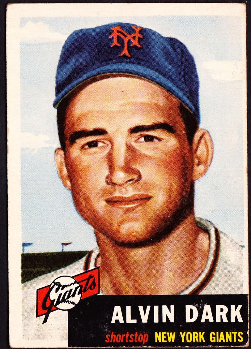 1953 Topps Baseball Alvin Dark #109 PSA 3.5