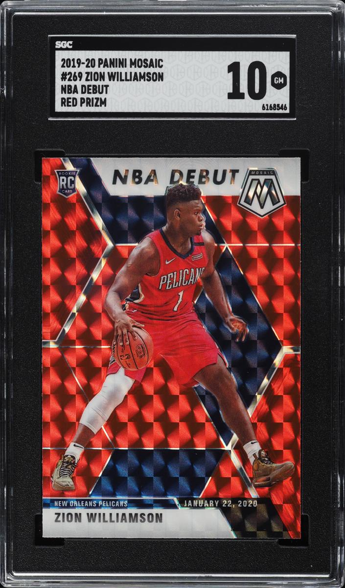 2019 Panini Mosaic Basketball Mosaic Red Zion Williamson #269 PSA 10