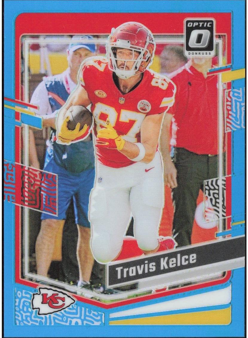 2023 Donruss Optic Football Aqua Travis Kelce #94 PSA 9