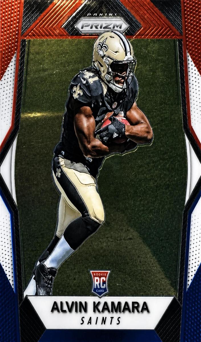 2017 Panini Prizm Football Red White and Blue Alvin Kamara #291 PSA 10