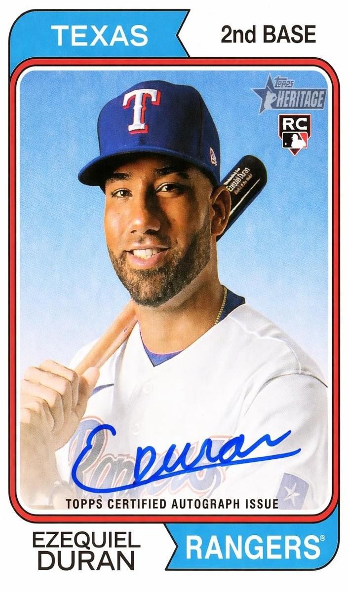 2023 Topps Heritage Baseball Ezequiel Duran #ROA-ED PSA 10