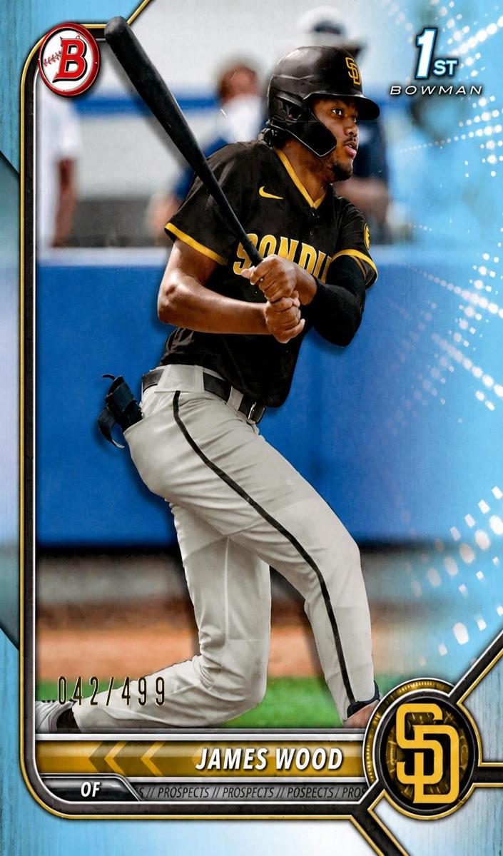 2022 Bowman Prospects Baseball Sky Blue James Wood #BP-108 PSA 9