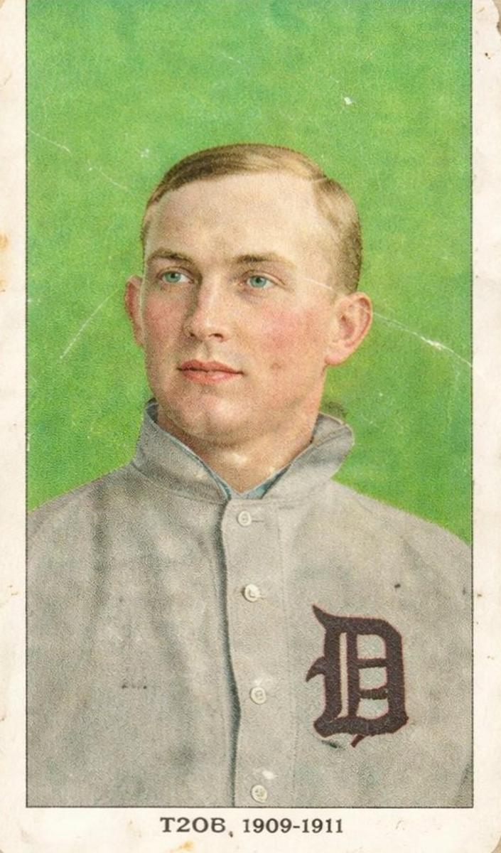 1909-11 T206 Baseball Portrait - Green Background Ty Cobb #NNO PSA 4