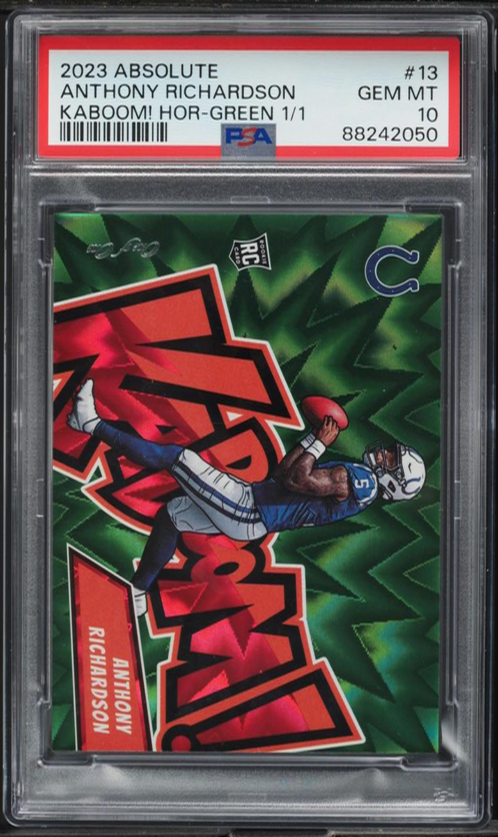 2023 Panini Absolute Football Green Anthony Richardson #13 PSA 9