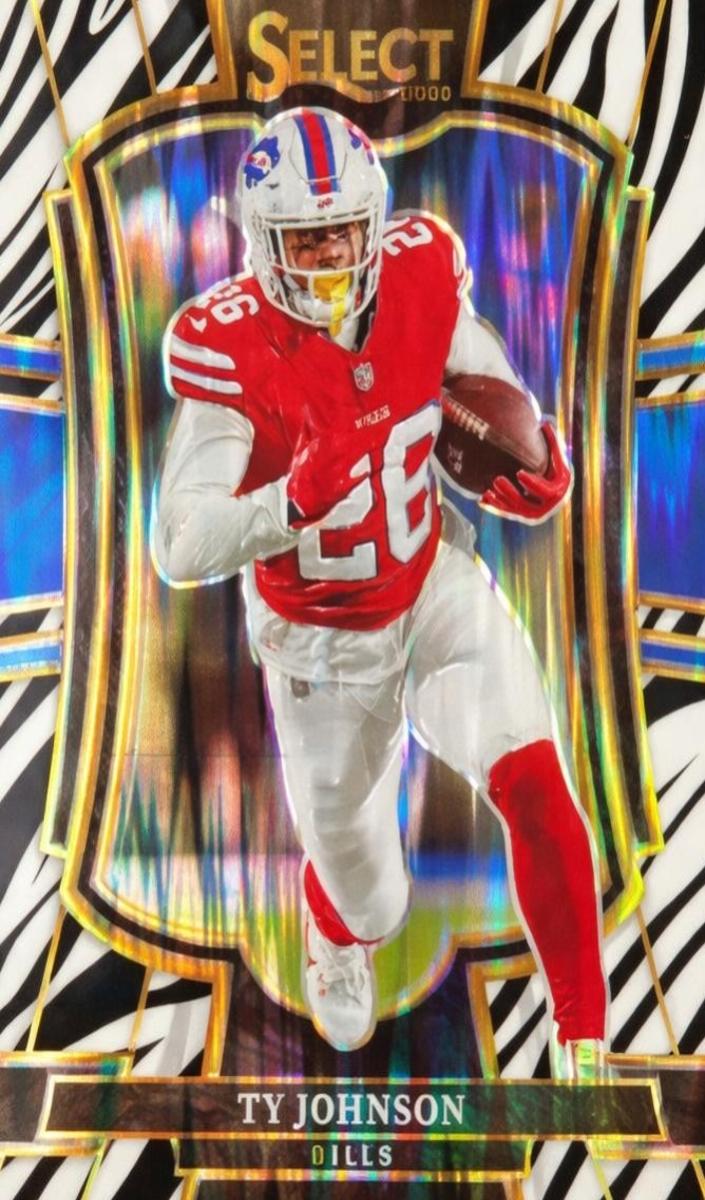 2025 Panini Select Football Zebra Ty Johnson #186