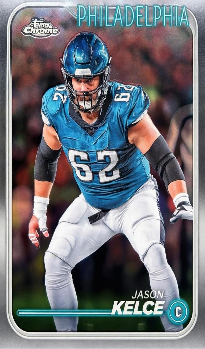 2024 Topps Chrome Football Jason Kelce #160 PSA 10