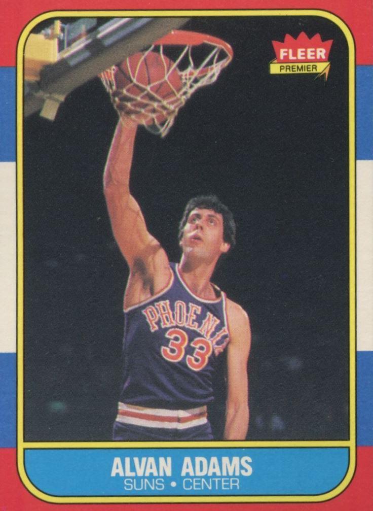 1986 Fleer Basketball Alvan Adams #2 RAW Ungraded