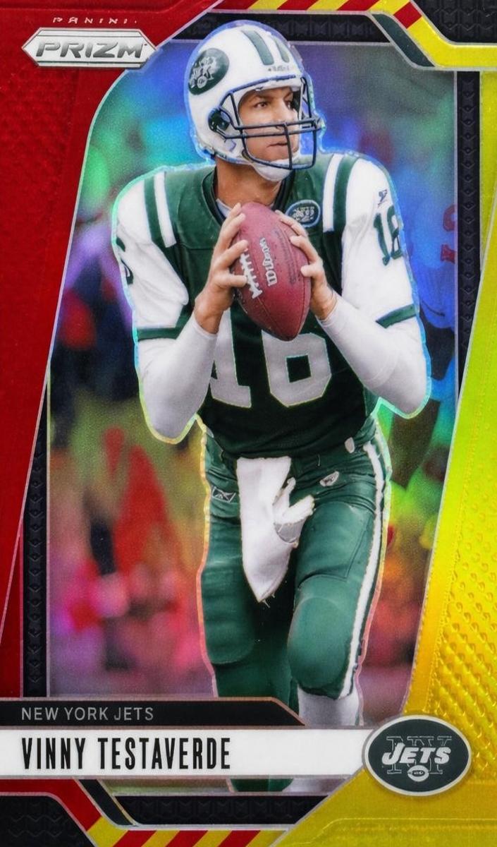 2024 Panini Prizm Football Red and Yellow Vinny Testaverde #229