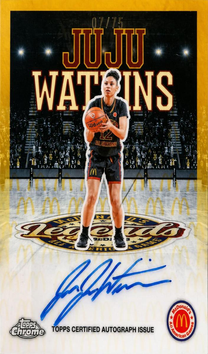 2025 Topps Chrome McDonald's All American Basketball McDonald's Logo Refractor JuJu Watkins #LA-JW