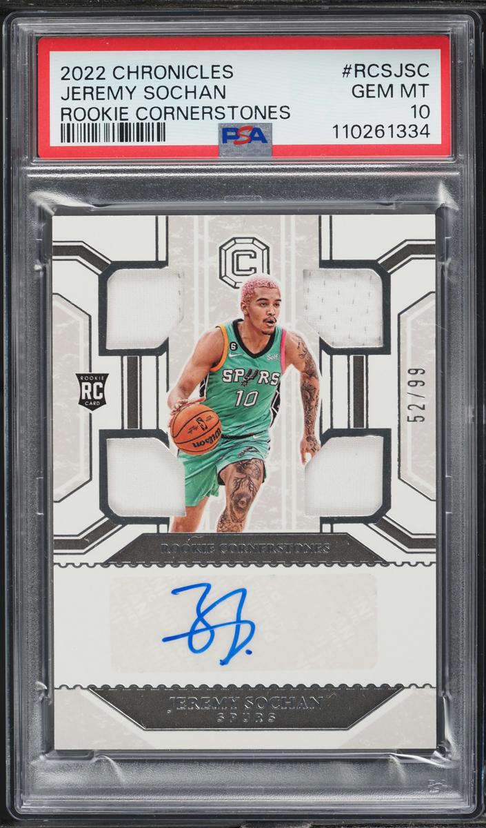 2022 Panini Chronicles Basketball Jeremy Sochan #RCS-JSC PSA 8.5