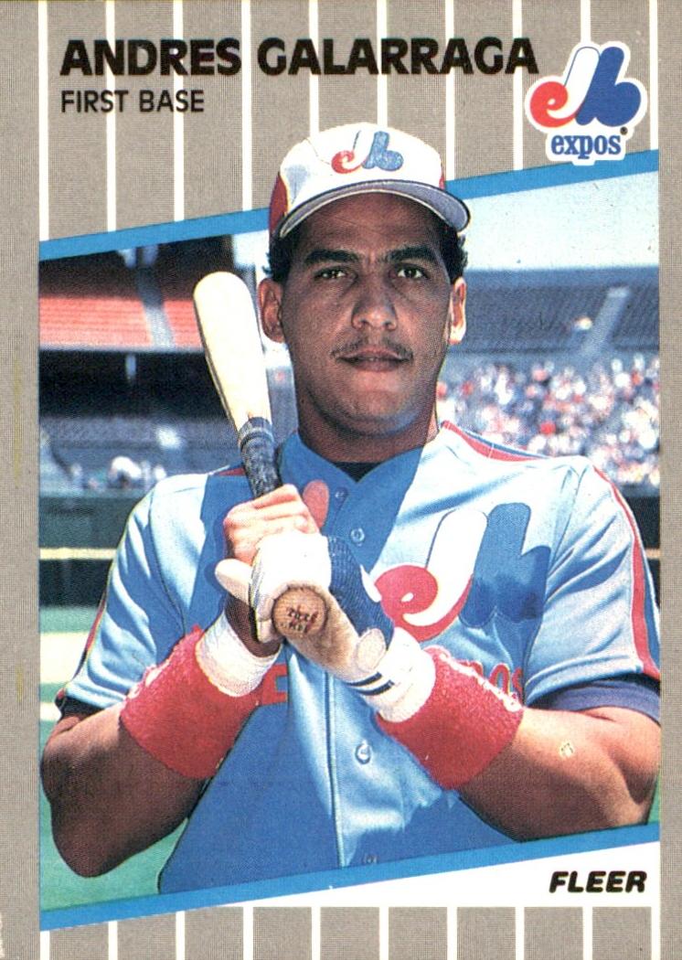 1989 Fleer Baseball Andres Galarraga #376 PSA 8.5