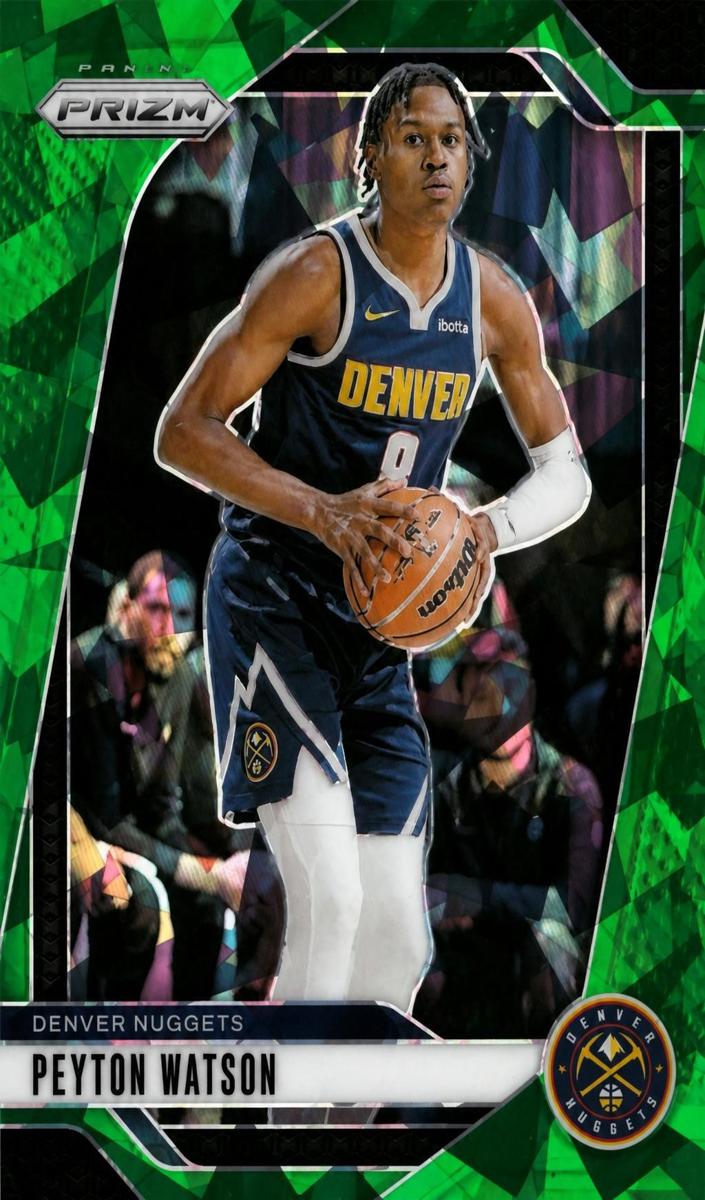 2024 Panini Prizm Basketball Green Ice Peyton Watson #133