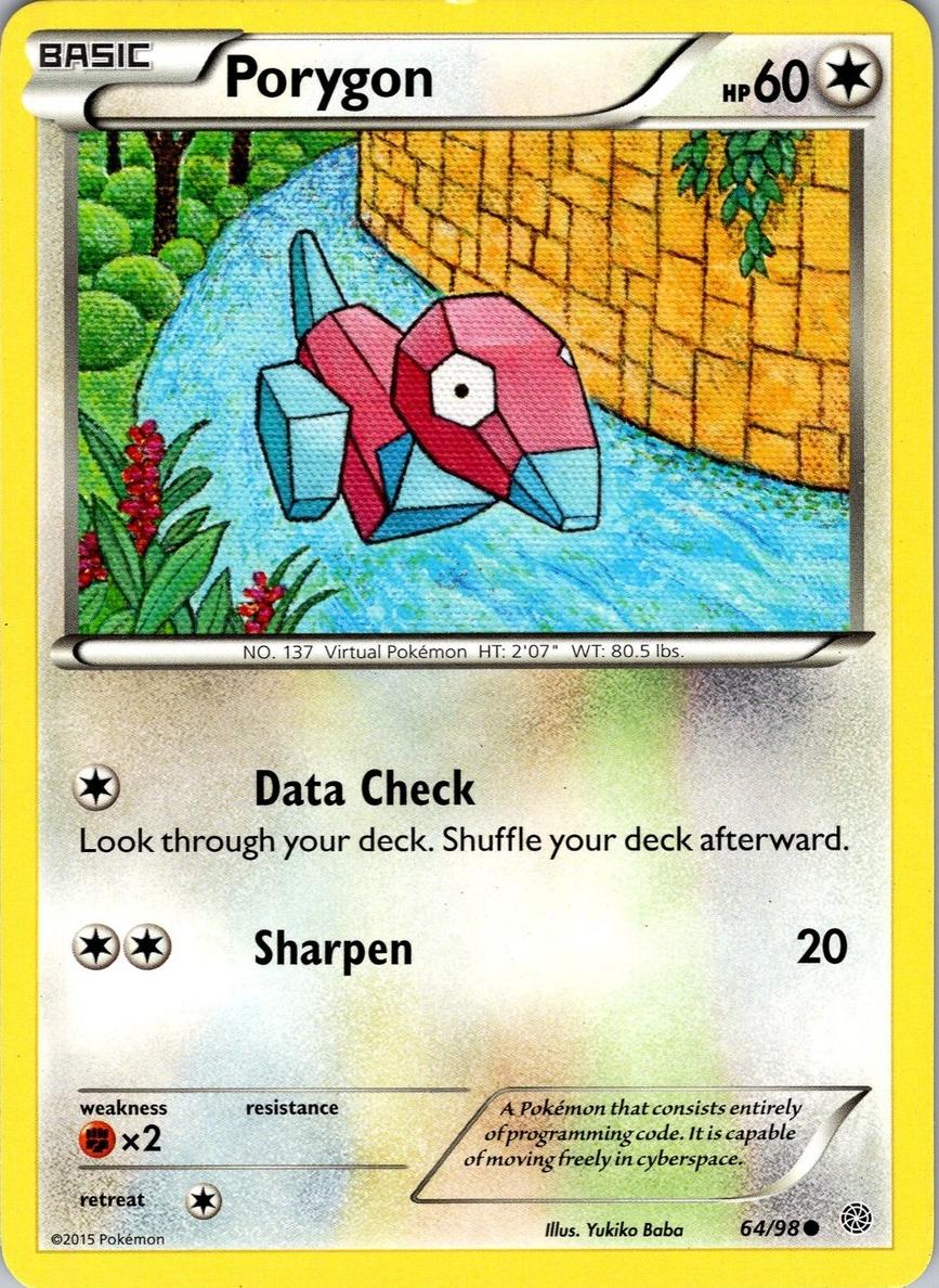 2015 Pokemon XY Ancient Origins Porygon #64 PSA 9
