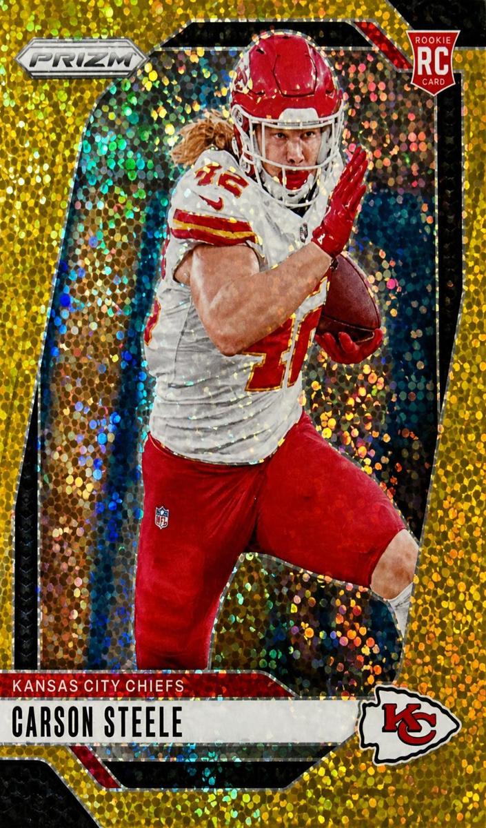 2024 Panini Prizm Football Gold Sparkle Carson Steele #377
