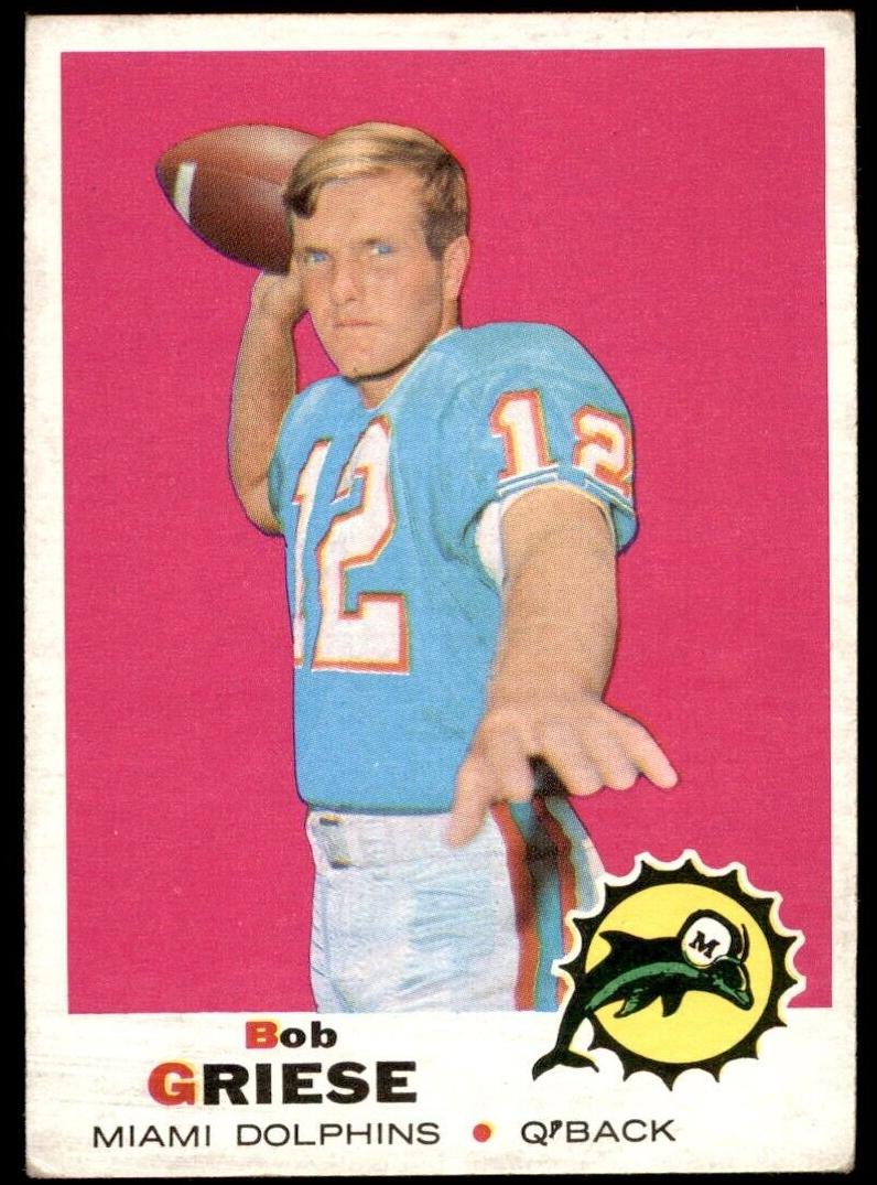 1969 Topps Football Bob Griese #161 PSA 8