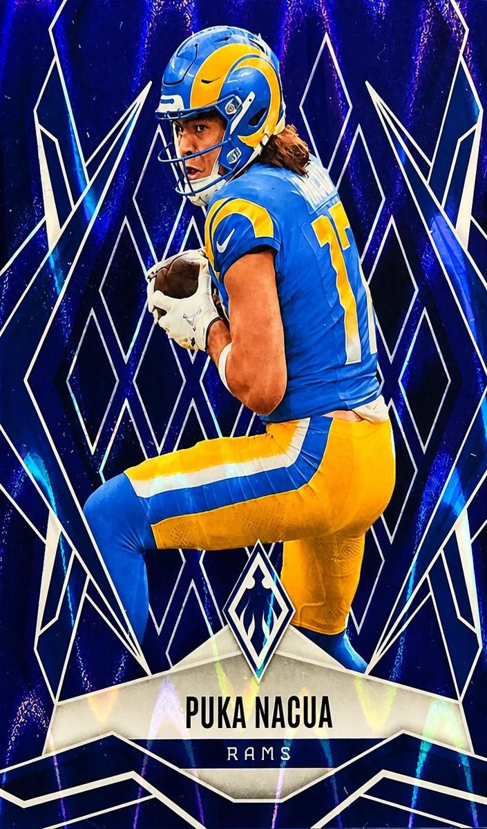2025 Panini Phoenix Football Blue Seismic Puka Nacua #119