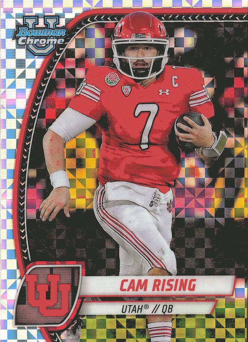 2024 Bowman Chrome University Football X-Fractor Cam Rising #36
