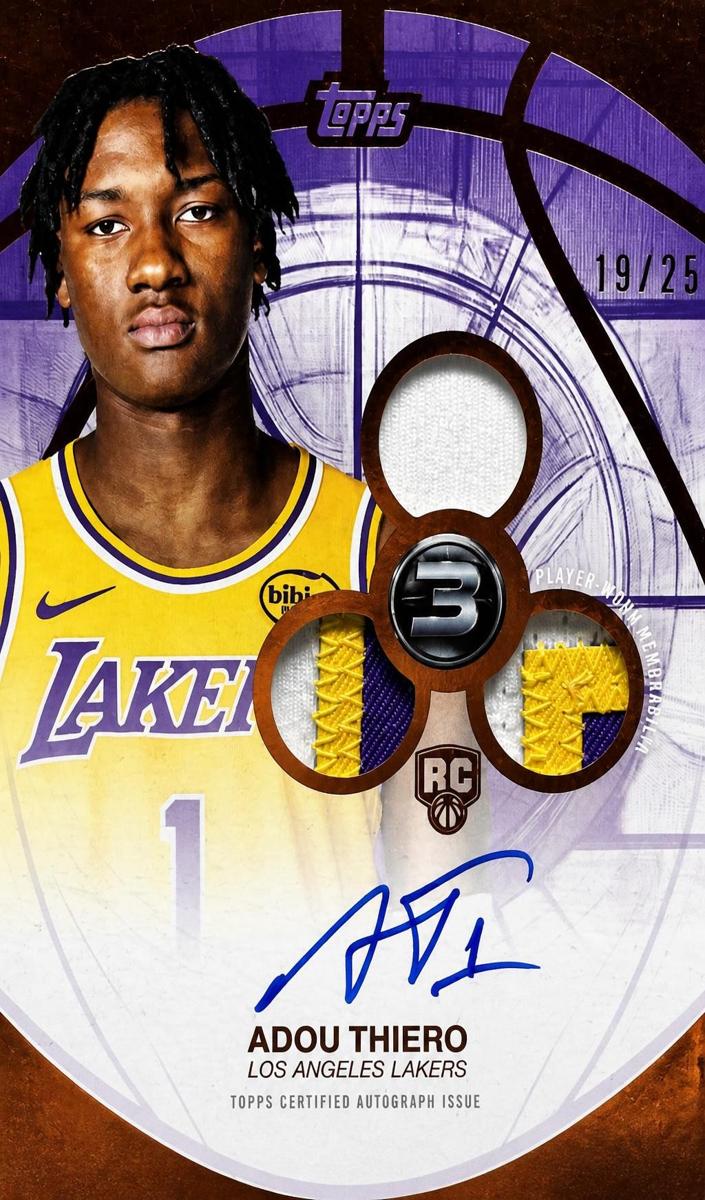 2025 Topps Three Basketball Bronze Adou Thiero #RPV-AT