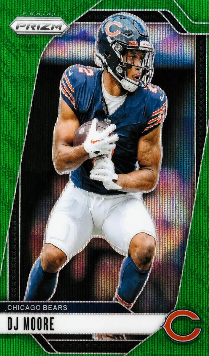 2024 Panini Prizm Football Green Wave DJ Moore #48