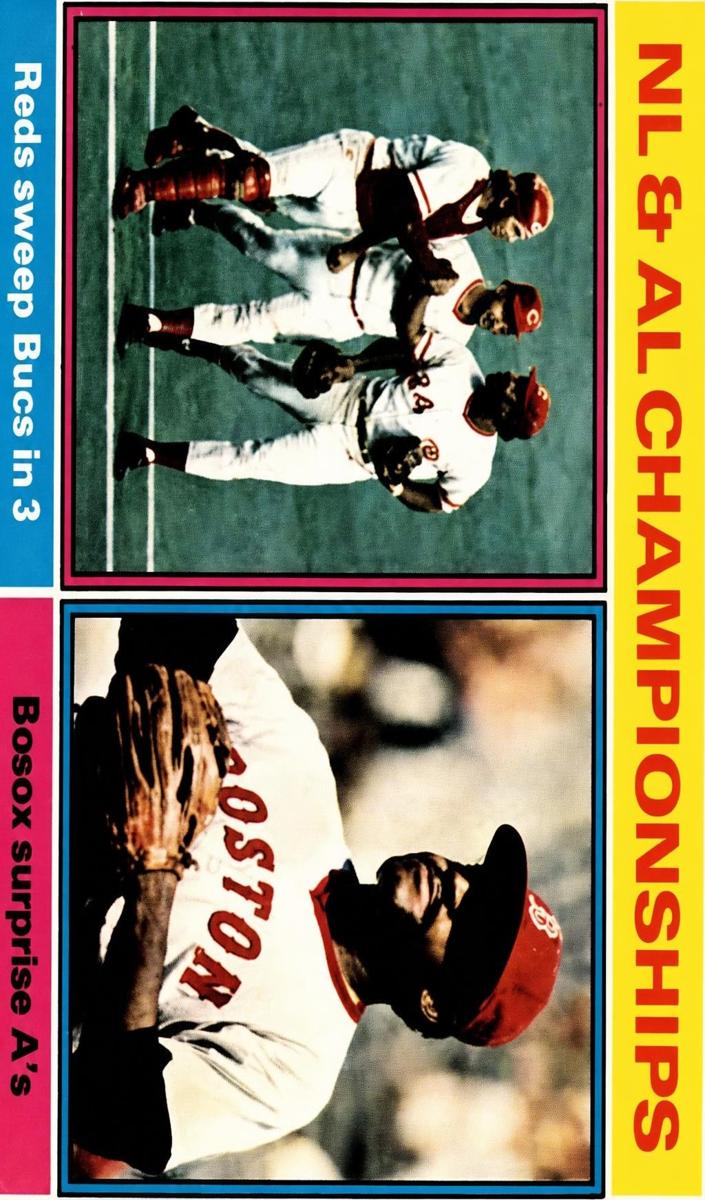 1976 O-Pee-Chee Baseball NL & Al Champs. #461 PSA 8