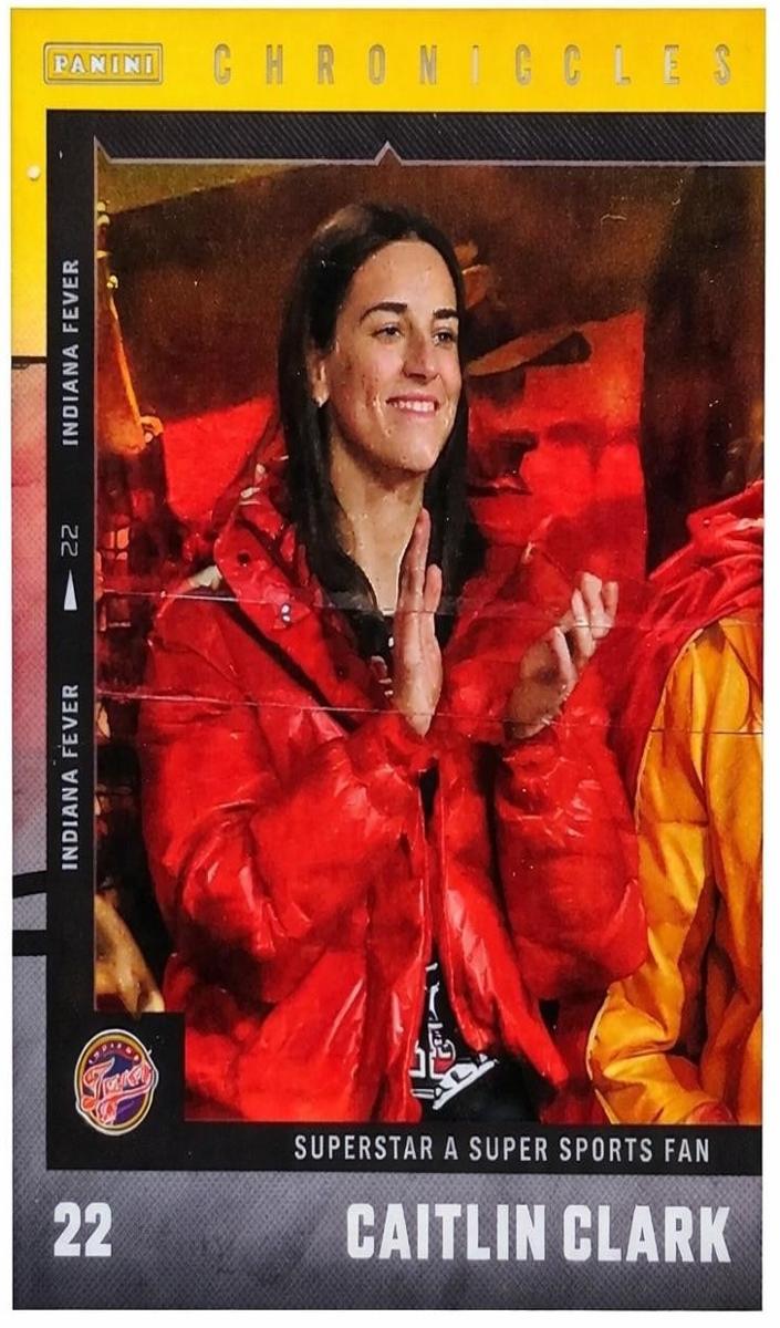 2025 Panini Caitlin Clark Chronicled Basketball Yellow Holo Caitlin Clark #58