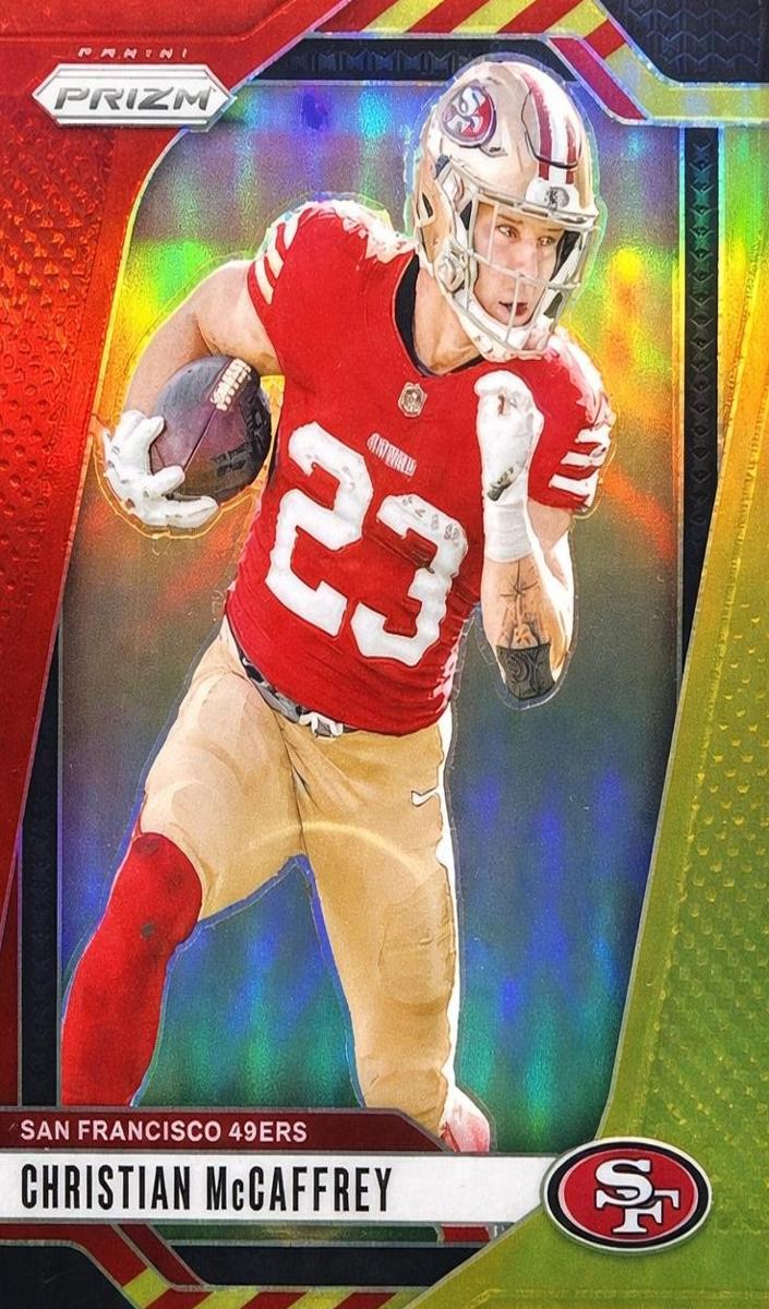2024 Panini Prizm Football Red and Yellow Christian McCaffrey #250
