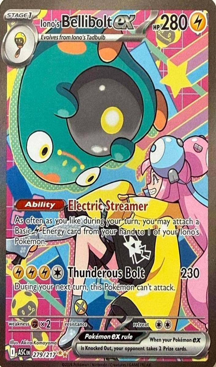 2026 Pokemon Mega Evolution Ascended Heroes Iono's Bellibolt EX #279 CGC 10