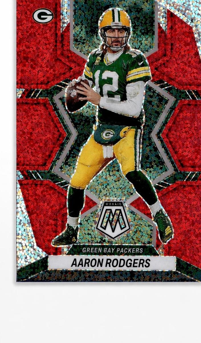 2022 Panini Mosaic Football Red Sparkle Aaron Rodgers #69
