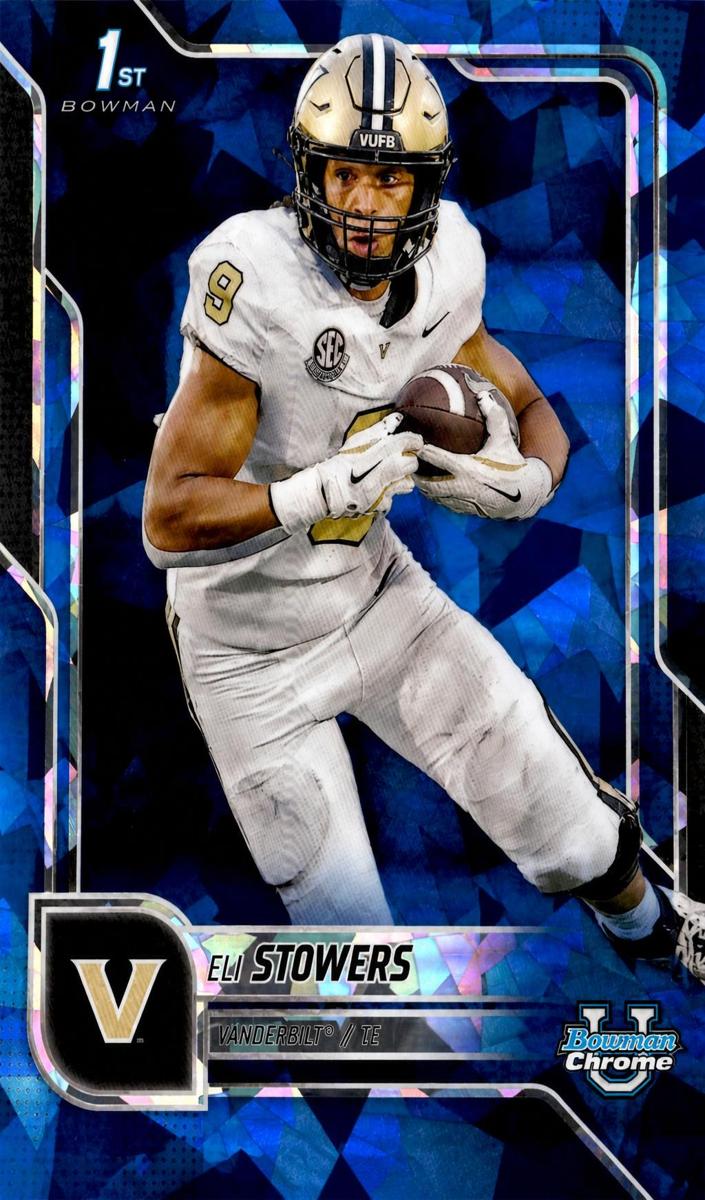 2025 Bowman Chrome University Sapphire Football Eli Stowers #191