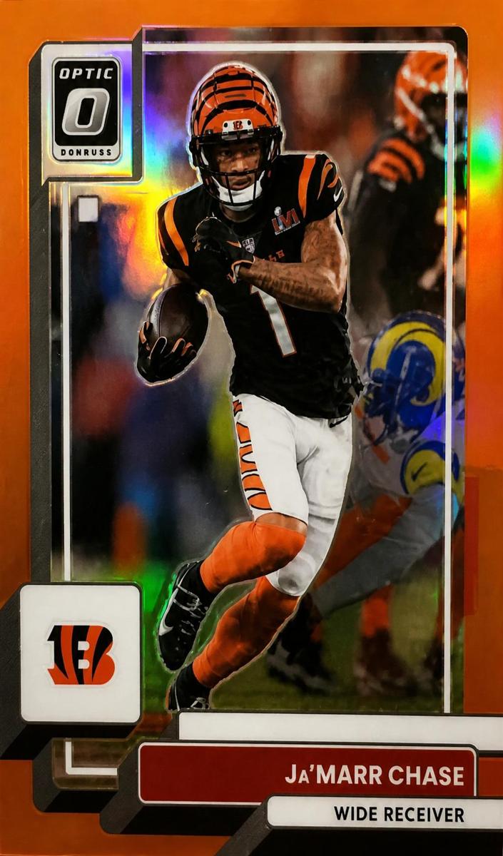 2022 Donruss Optic Football Orange Ja'Marr Chase #41 PSA 8.5