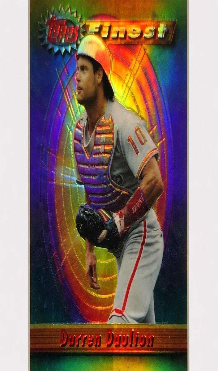 1994 Topps Finest Baseball Refractor Darren Daulton #220 PSA 6