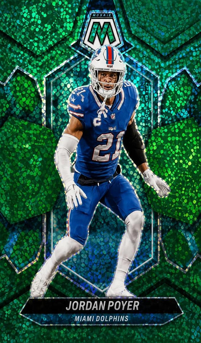 2024 Panini Mosaic Football Green Sparkle Jordan Poyer #139