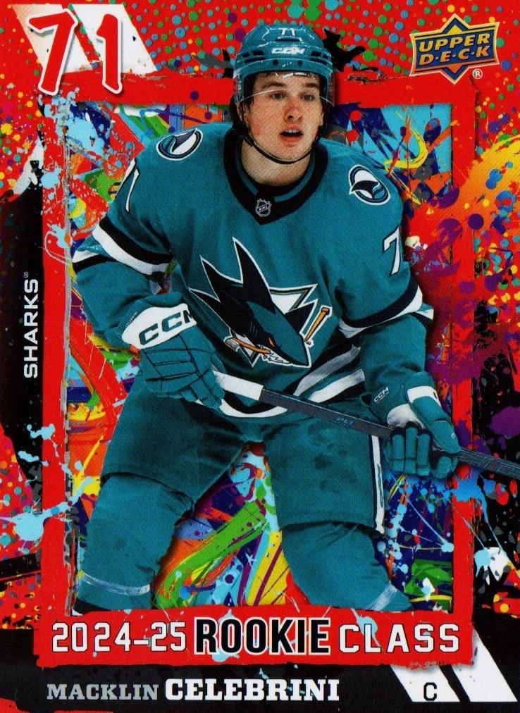 2024 Upper Deck Hockey Red Macklin Celebrini #RC-21 PSA 9