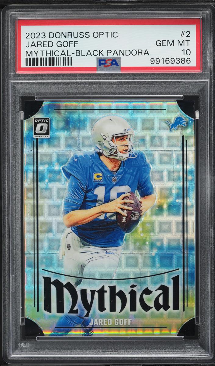 2023 Donruss Optic Football Black Pandora Jared Goff #2 PSA 9