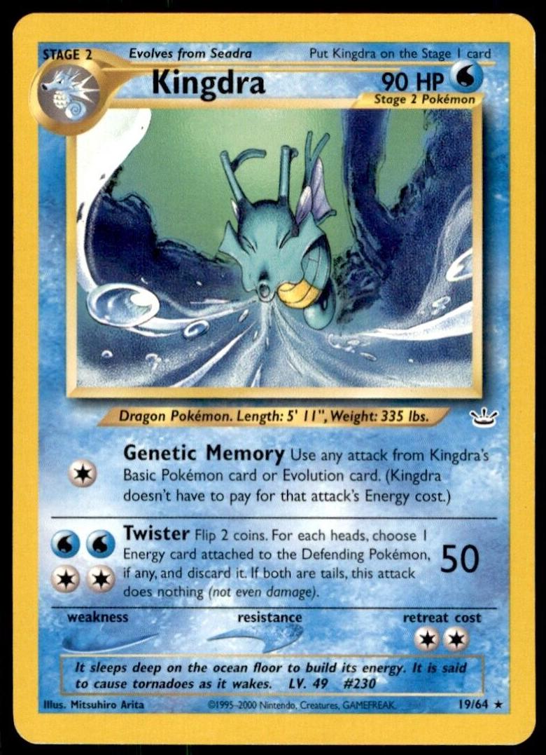 2001 Pokemon Neo Revelation Kingdra #19 PSA 10
