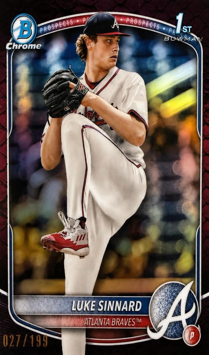 2025 Bowman Chrome Prospects Baseball Reptilian Fuchsia Luke Sinnard #BCP-62