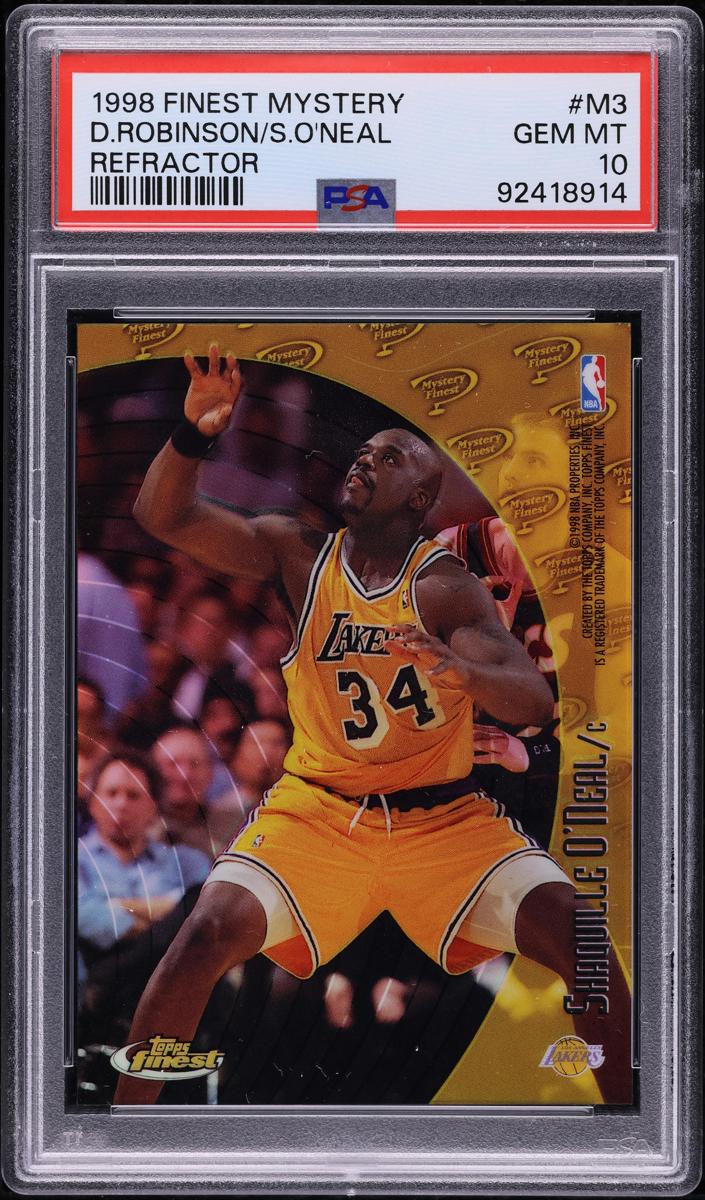 1998 Topps Finest Basketball Refractor Shaquille O'Neal #M3