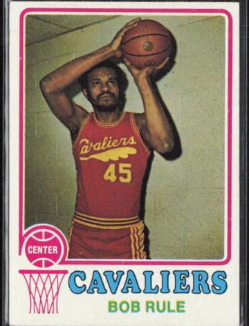 1973 Topps Basketball Bob Rule #138