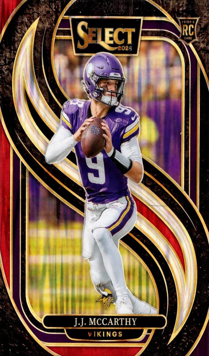 2024 Panini Select Football Black and Red Shock J.J. McCarthy #134
