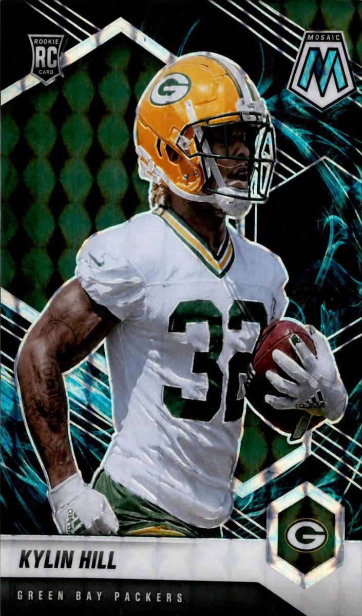2021 Panini Mosaic Football Genesis Kylin Hill #374 PSA 10