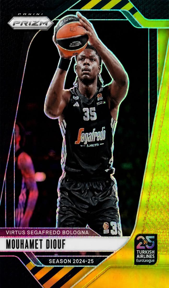 2024 Panini Prizm Turkish Airlines EuroLeague Basketball Black Gold Mouhamet Diouf #45