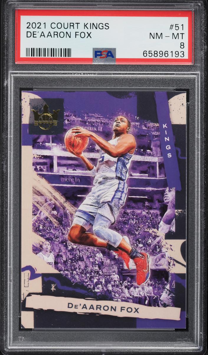 2021 Panini Court Kings Basketball De'Aaron Fox #51 PSA 7.5